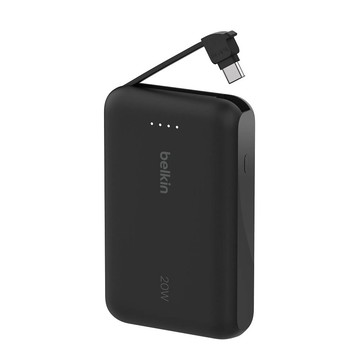 BELKIN BoostCharge 10000mAh 20W 自帶線行動電源 3C認證 BPB021