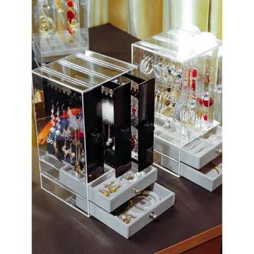 公主耳環收納盒首飾盒防塵耳釘耳夾掛飾品展示架項鏈珠寶整理盒子