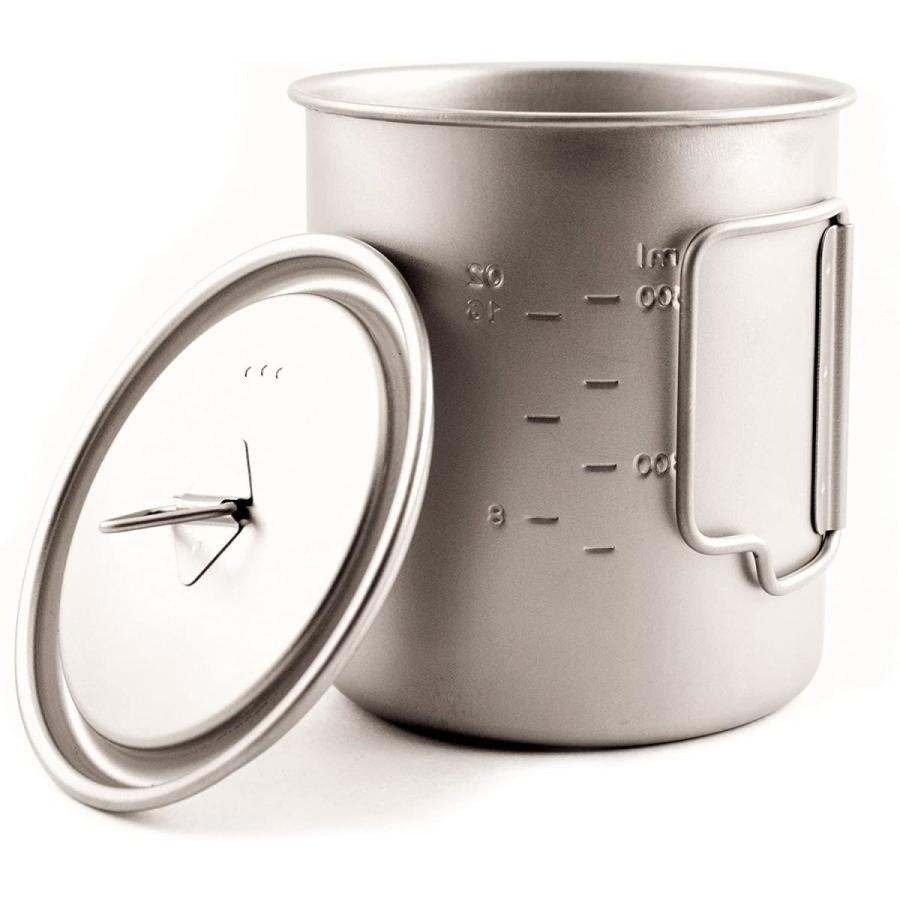 Core Element Dual Purpose Camping Mug or Pot with Lid 100% Titanium