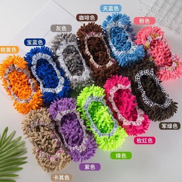 🔥在臺出貨🔥加厚不掉毛可拆洗懶人擦地拖鞋地板拖地懶人拖雪尼爾鞋套清潔拖把