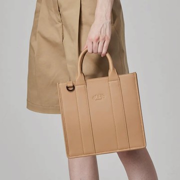 【MOZ瑞典駝鹿】防潑水 托特方包(奶茶) 【贈】卡夾拉鍊包