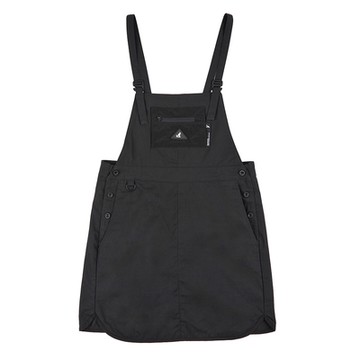 Kangol 女款 黑色 休閒 工裝 袋鼠 小Logo 工裝裙 吊帶裙 6422157120