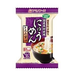 〔まとめ買い〕アマノフーズ にゅうめん とろみ醤油 14g（フリーズドライ） 48個（1ケース）〔代引不可〕