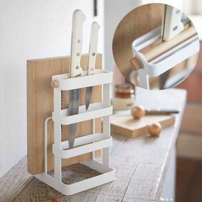 送料無料 包丁＆まな板スタンド　トスカ　ホワイト 2421