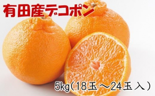 紀州有田産 の デコポン 5kg (18玉～24玉入り・青秀以上) 先行予約 ※2024年1月下旬～3月下旬頃順次発送(お届け日指定不可) みかん 柑橘類