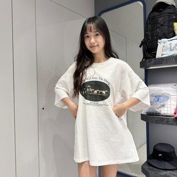 【MasCool】 Sheep綿羊磨毛短袖 短T 短袖TEE 短踢 圖案 印花 落肩 T恤 T-SHIRT 寬鬆