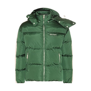 Palm Angels - Green, White And Black Down Jacket