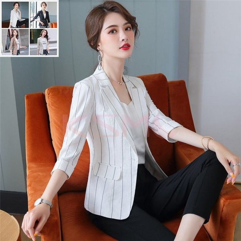 パンツスーツ 春夏スーツ レディース ストライプ グレー ピンク ビジネススーツ 通勤 Ol 女性 オフィスおしゃれ 着痩せ 通販 Lineポイント最大0 5 Get Lineショッピング