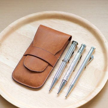皮革筆袋 tre 三入款 可選色訂製