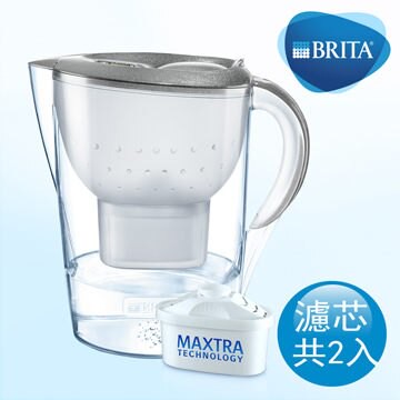 [淨園] 德國BRITA 馬利拉3.5L星燦濾水壺+1支濾芯-銀色【本組合共2芯】