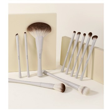 【艾諾琪 專業彩妝刷具】天蠍座生日快樂💕煙灰仿生雪狐毛10件套組｜美妝刷具組/送禮首選/情人節禮物/好友心意禮/交換禮物/閨密禮