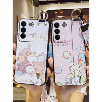 適用VIVOS16手機殼V27PRO卡通V40LITE硅膠Y78+保護套V50全包邊V30掛繩Y35+磨砂Y22情侶Y78女Y02S浮雕Y36腕帶