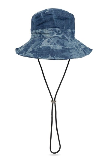 Ganni Denim Hat With Drawstrings