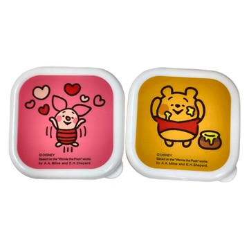 Skater POOH 迷你方形保鮮盒  623011 6.5 x 6.5 x 4.7cm Kanahei 130ml  2個
