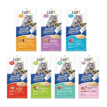 Catit 【24入組】-鮮溜肉泥系列 60g(2.1oz) (4x15g｜0.5oz)