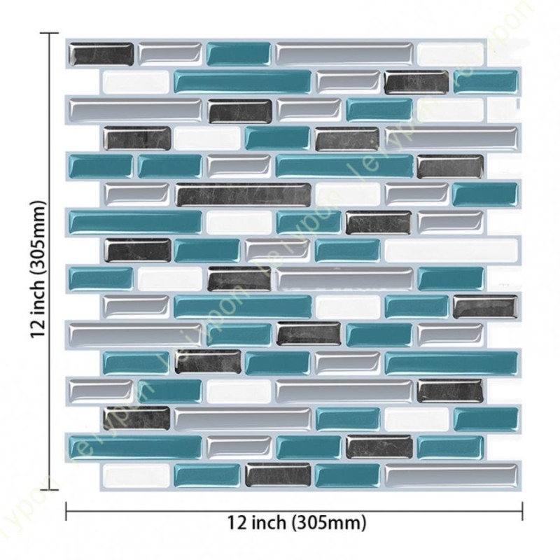 壁紙 立体 レンガ タイル シール 3D 剥がせる 30.5cm*30.5cm 10枚セット防水 耐熱 リフォームシート 洗面所 調理台 キッチン  トイレ背景 凹凸 壁紙 シール | LINEブランドカタログ