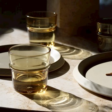 丹麥 Ferm Living BOYA 低水杯 黃 二入300ml