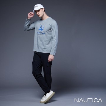 NAUTICA男裝 休閒多口袋長褲-黑色