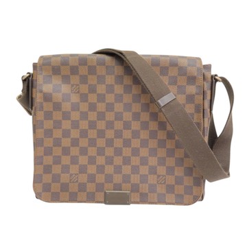 LOUIS VUITTON LV 路易威登 棕色 棋盤格帆布 District MM 肩背包 N41212 【二手名牌BRAND OFF】