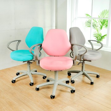 LOGIS~專利雙效氣桿辦公椅(米灰手) 電腦椅 三色 LD800 粉紅@灰PU