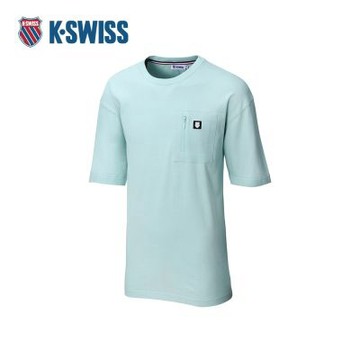 K-SWISS 寬版水洗純棉T恤 OVERSIZED TEE 男短袖 男上衣 薄荷綠色 108075-333
