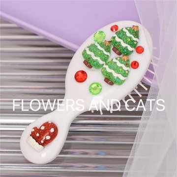 圣誕節新年款女童秋冬圣誕公主卡通兒童氣囊梳按摩梳梳子裝扮禮物