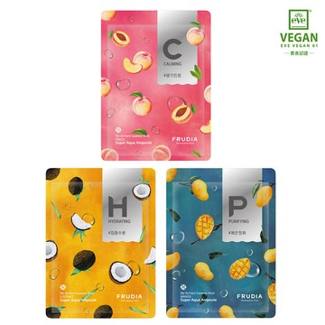 【任6片6折】FRUDIA 鮮榨果汁肌 機能保濕面膜(水露狀精華劑型)