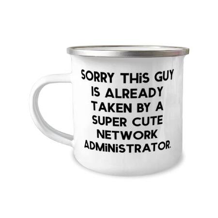 Sarcastic Network administrator Gifts, Sorry This Guy Is, Network administrator 12oz Camper Mug From Colleagues, For Friends, Funny network administra