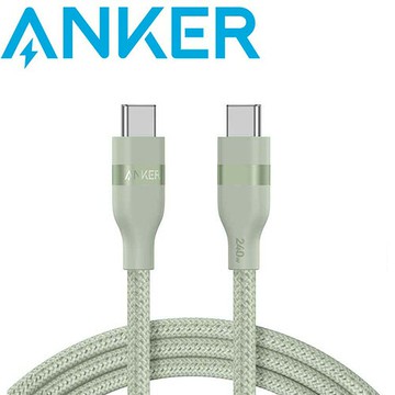 ANKER A82E 240W 1.8M 極耐用 USB-C充電線 綠