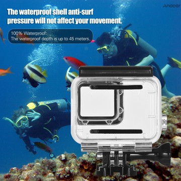 防水殼運動相機防水外殼外殼水下 45 米用於潛水沖浪滑雪英雄 6/5/7 Came-228