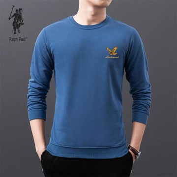 寬松大碼秋冬正品保羅品牌店男裝官網休閑圓領衛衣男士套頭打底衫