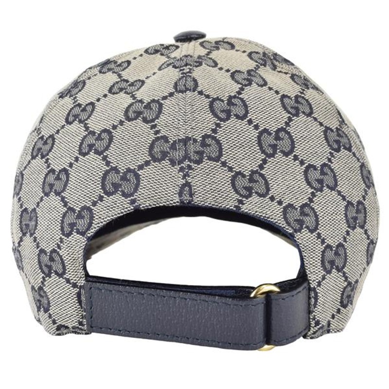 GUCCIウェブ ストライプ付き オリジナルGGキャンバス ベースボールキャップ