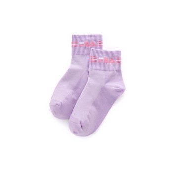 FILA 基本款棉質短襪-紫色 SCA-1003-PL