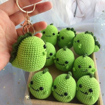🔥新款🔥【成品】手工編織手鈎毛綫小恐龍玩偶掛件汽車鑰匙扣diy禮物diy毛線針織/手作材料包/鉤織毛線 TKGM