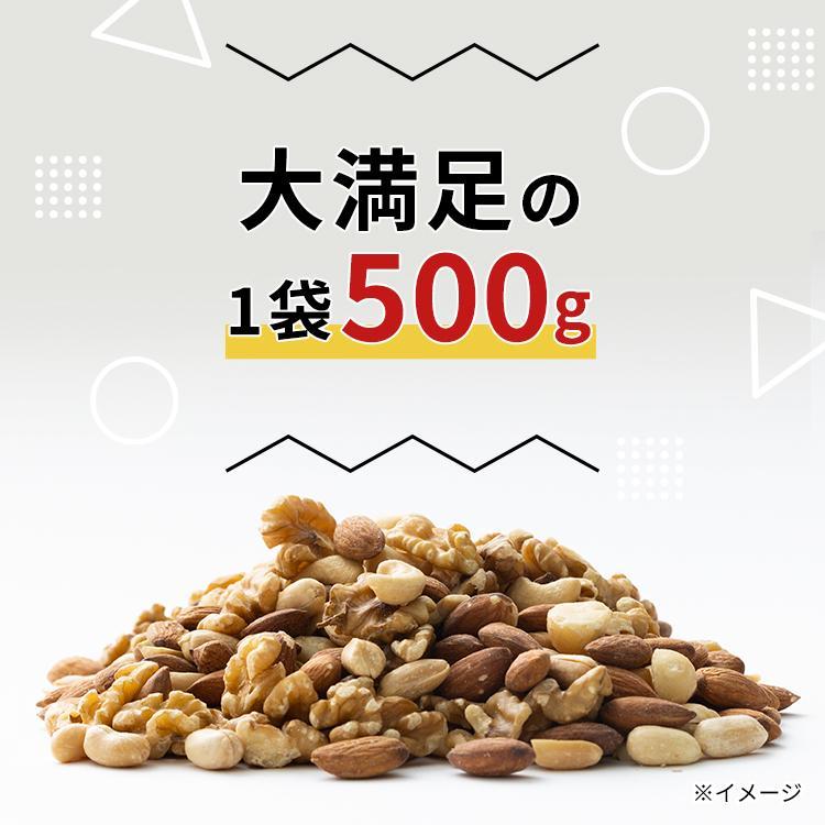 ミックスナッツ 6種 500g メール便 食物繊維 鉄分 たんぱく質 おやつ おつまみ ナッツ ドライフルーツ アーモンド クルミ レーズン トレイルミックス