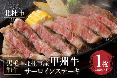 山梨県北杜市産　甲州牛　黒毛和牛　サーロインステーキ1枚（1枚250g）