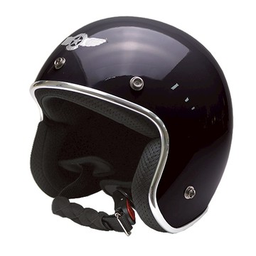 EVO CA-310 平價騎士帽 素色 鏡面黑 CA310M CA310L 半拆洗 銀色邊條 復古帽 安全帽 半罩