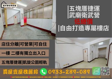 盧麗玲五塊厝捷運★武廟衛武營低總價自由打造專屬樓店｜高雄市苓雅區正言路