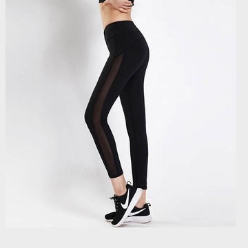 狐狸姬，側網紗九分褲瑜珈服路跑服運動褲 (S-XL)