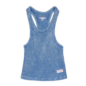 alexanderwang 淺藍羅紋純棉短版背心