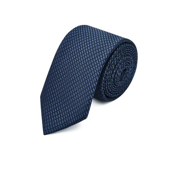 絲質暗紋配襯領帶/深藍色 | 3610097073