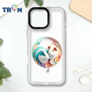 TRON IPHONE 16 PRO MAX 可愛紙雕天竺鼠 MAGSAFE 磁吸 防摔 太空殼 透白 手機殼
