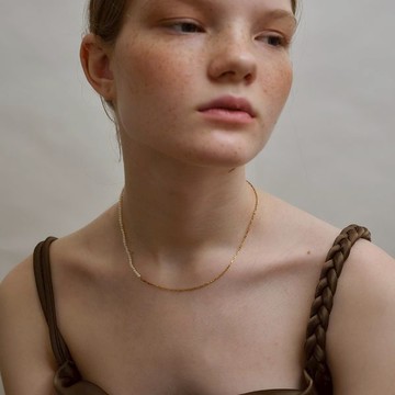 LESIS｜Mini Half N 半珍珠半矩鍊細項鍊