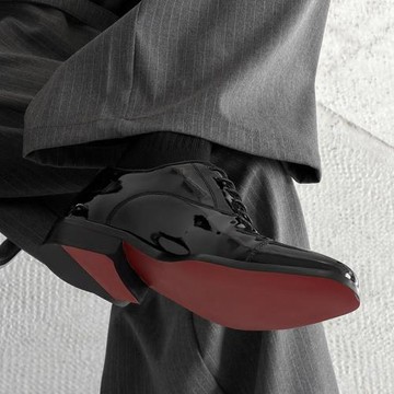 紅底皮鞋男款增高結婚西裝黑色德比鞋痞帥高級感男士皮鞋正裝商務