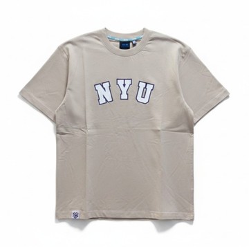 NCAA 短T 淺卡其 NYU 學校縮寫 短袖 上衣 中性 7625101531
