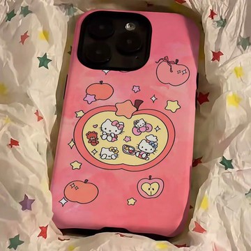 星星KT貓蘋果17pro菲林手機殼iPhone16抽象15二合一14雙層131211x