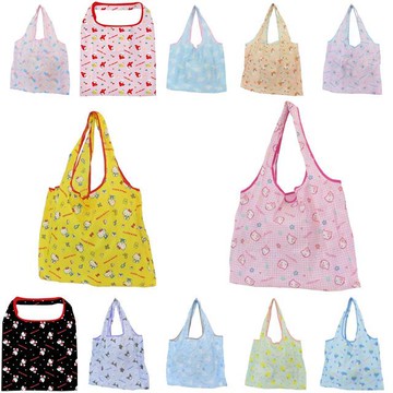 小禮堂 Sanrio 三麗鷗 環保折疊購物袋 15L (滿版款) Kitty 美樂蒂 酷洛米 布丁狗 大耳狗