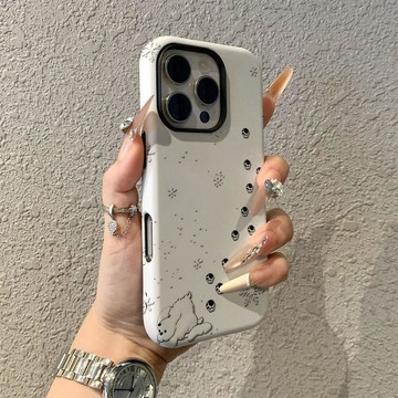 貓狗腳印適用蘋果17promax手機殼iPhone16pro卡通15pro女13可愛14