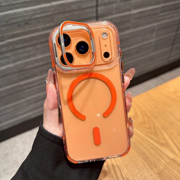 新品 磁吸無線充 保護殼 適用於 iPhone 17 16 15 14 Pro max 手机殼 硬殼 鏡頭支架 防摔殼