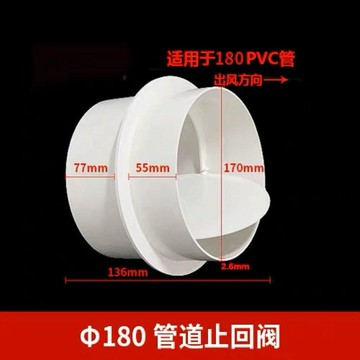 🔥桃園有貨🔥換氣扇道止回閥止逆閥PVC110排風管道止回伐防止迴風倒灌單向閥